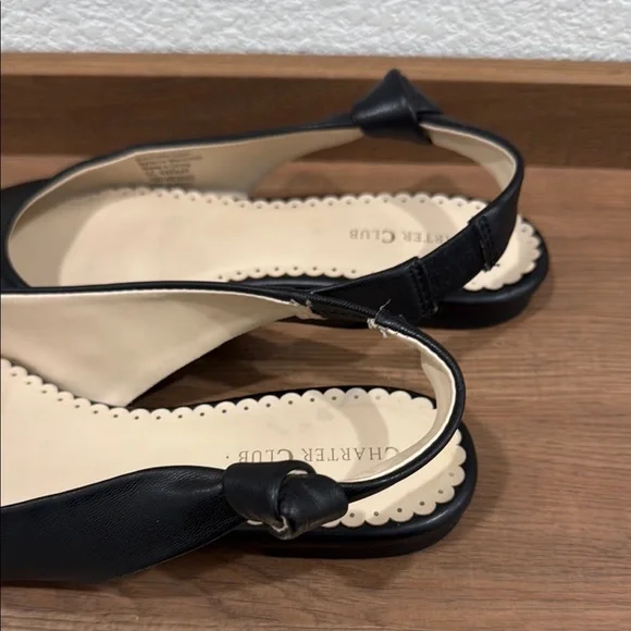 Charter Club Black Flats Minimalist Pointed-Toe Design - Picture 10 of 10